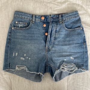 Zara Denim Cutoffs